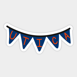 Utica Banner (blue) Sticker